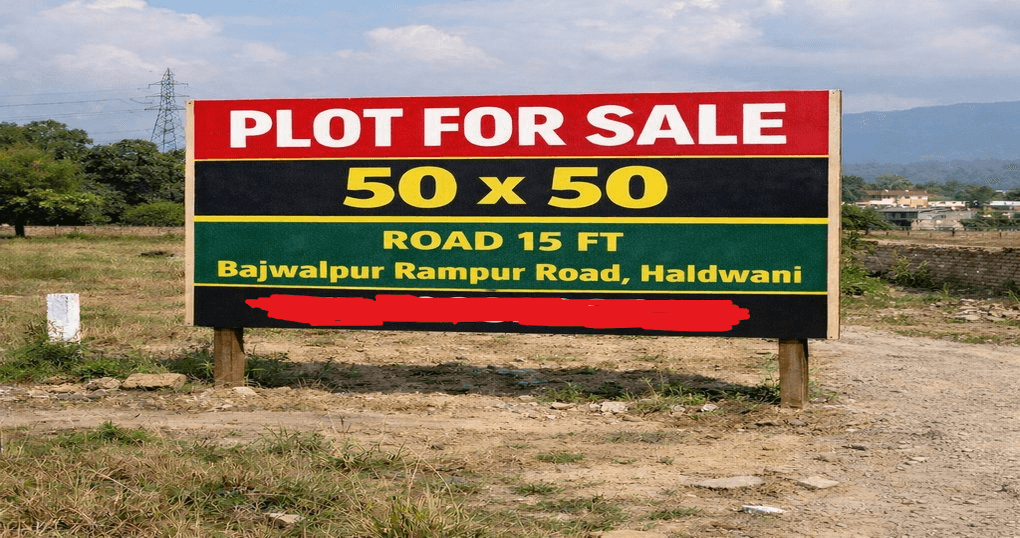 Buy Now 2500 SqFt Land Near Bajwalpur Rampur Road, Haldwani