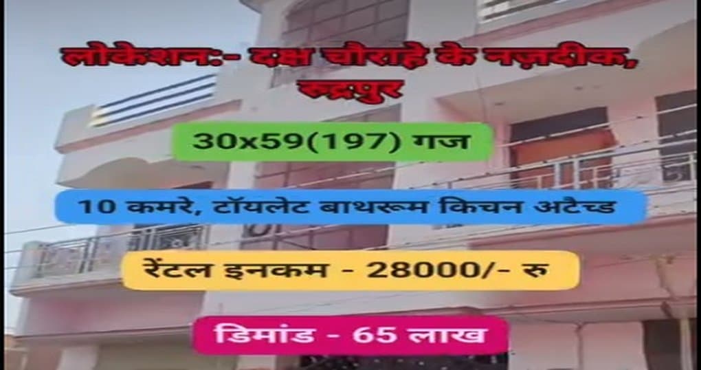 Buy Now 10 Rooms House Nearby Daksh Chowk and SIDCUL, Rudrapur