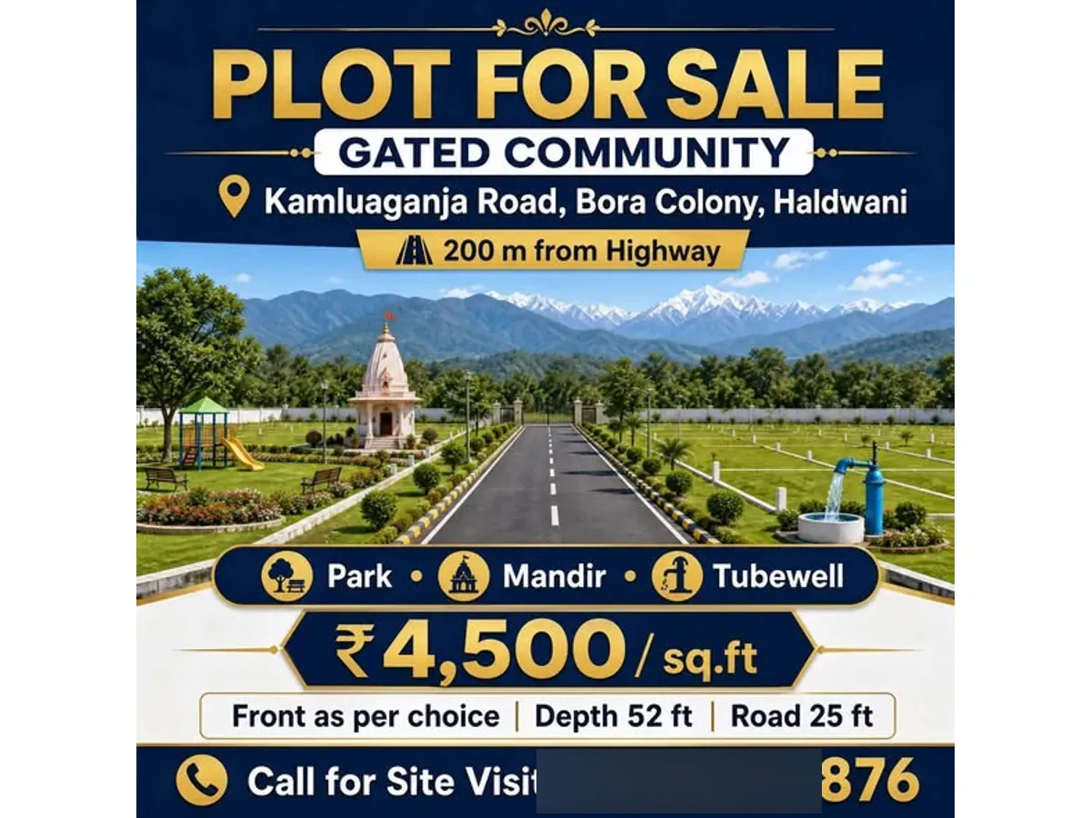 Gated Community Plot for Sale in Haldwani at Kamaluaganga Road