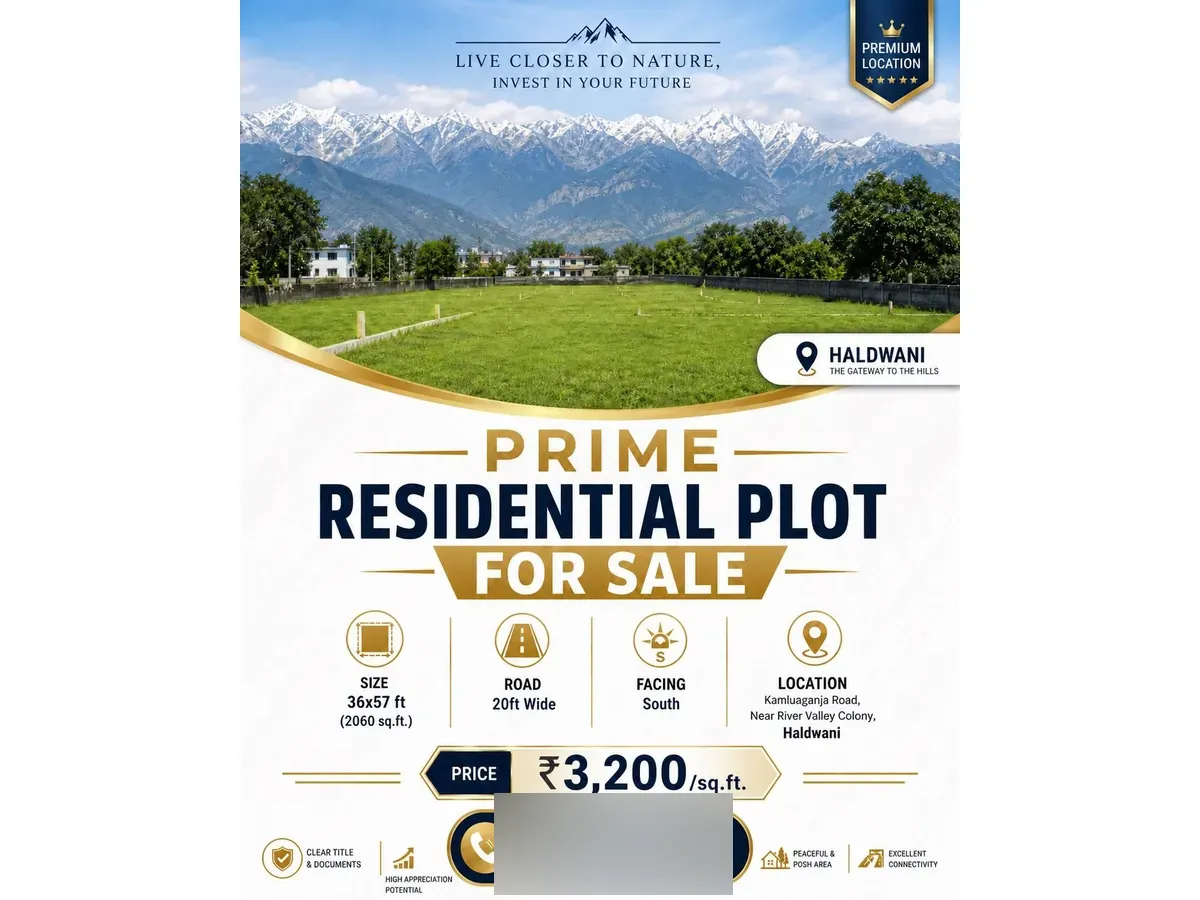 Premium Land for Sale in River Valley Colony Haldwani