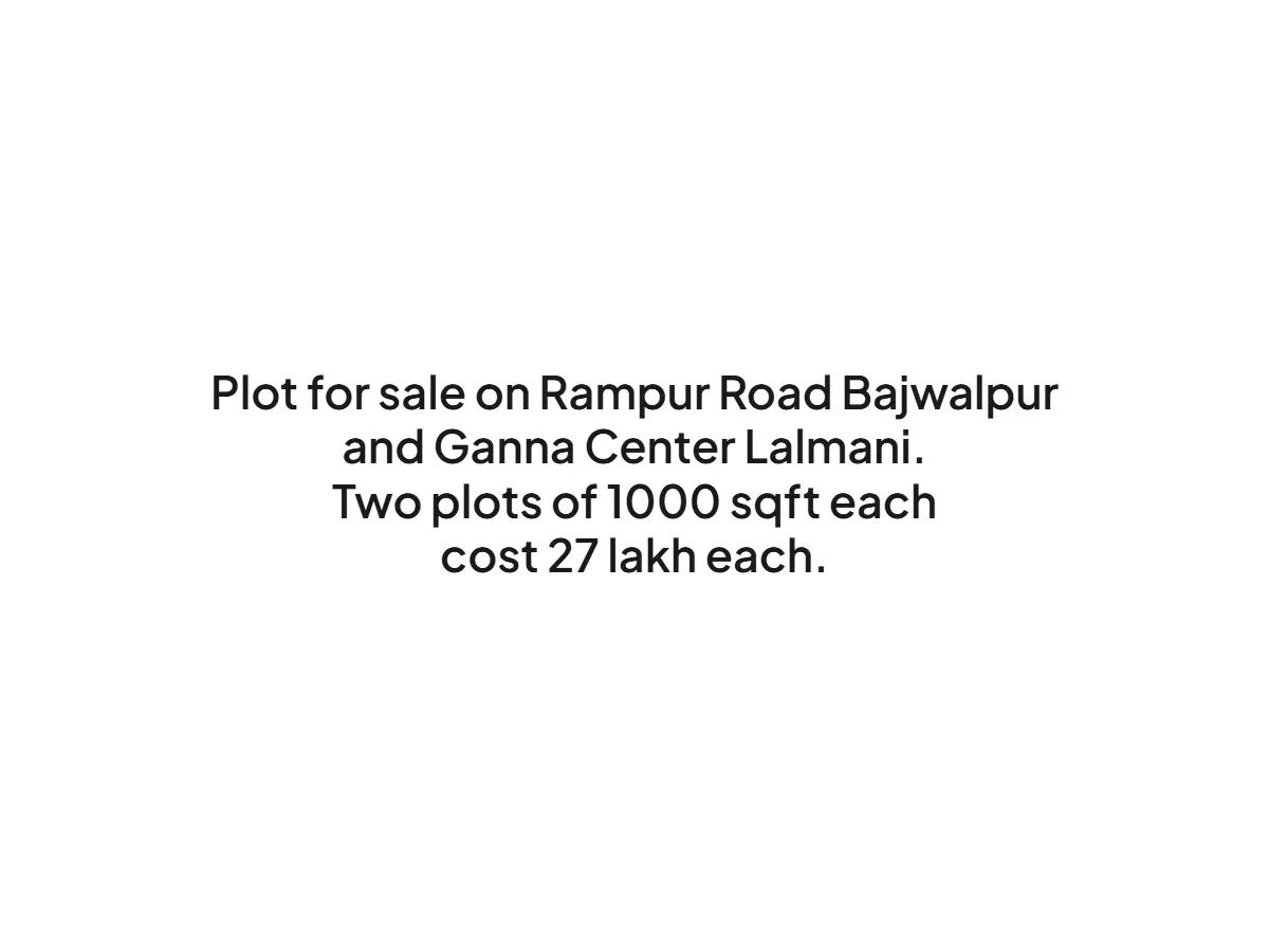 Prime 1000 sqft Land for Sale on Rampur Road Haldwani