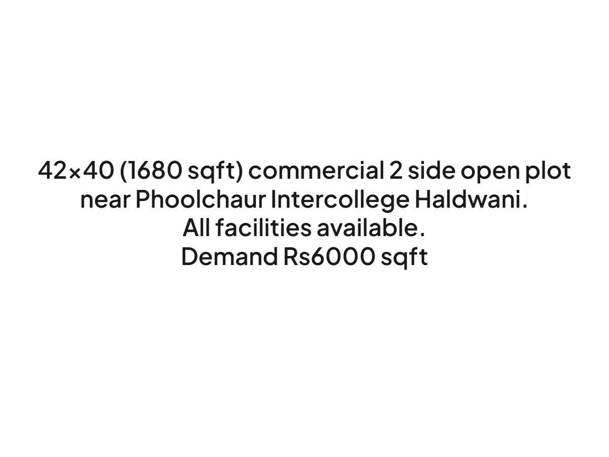 Prime 1680 sqft Commercial Land for Sale in Haldwani