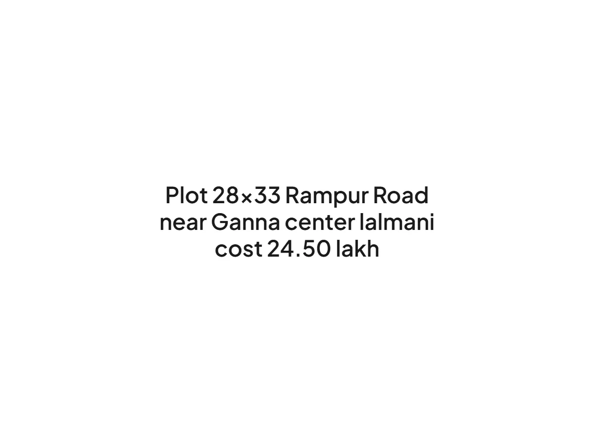 Prime 924 sqft Land for Sale on Rampur Road Haldwani