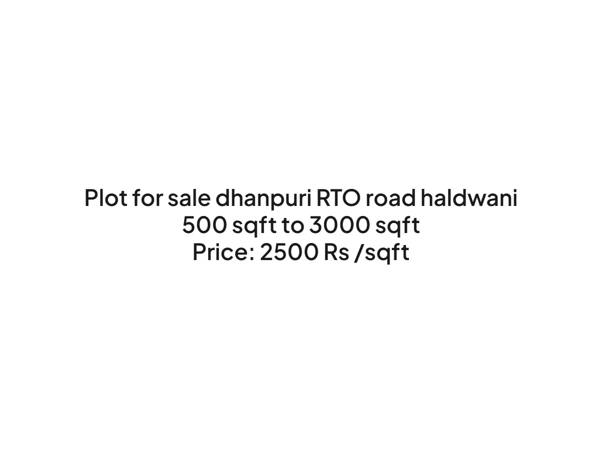Prime Land for Sale on RTO Road Haldwani at ₹2500/sqft