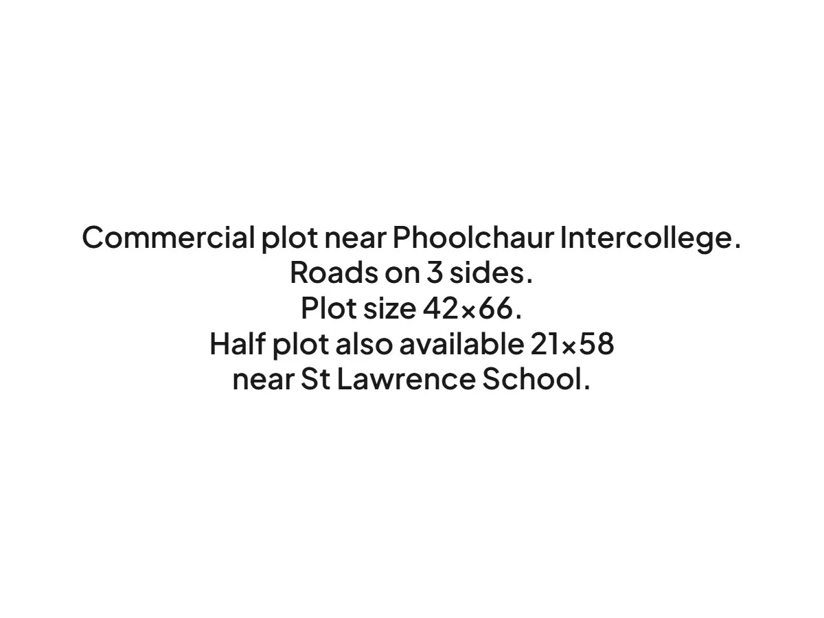 Commercial Land for Sale Near Phoolchaur Intercollege Haldwani