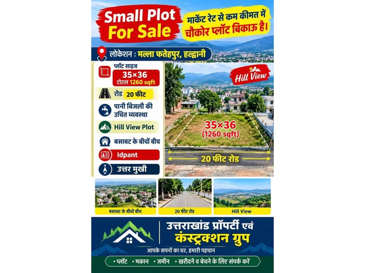 Affordable Land Plot for Sale in Malla Fatehpur, Haldwani