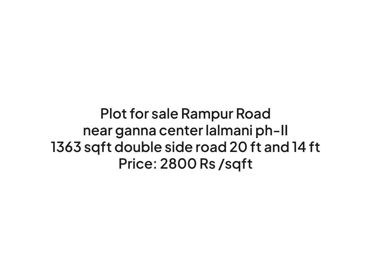 Prime Land for Sale on Rampur Road Haldwani 1363 sqft