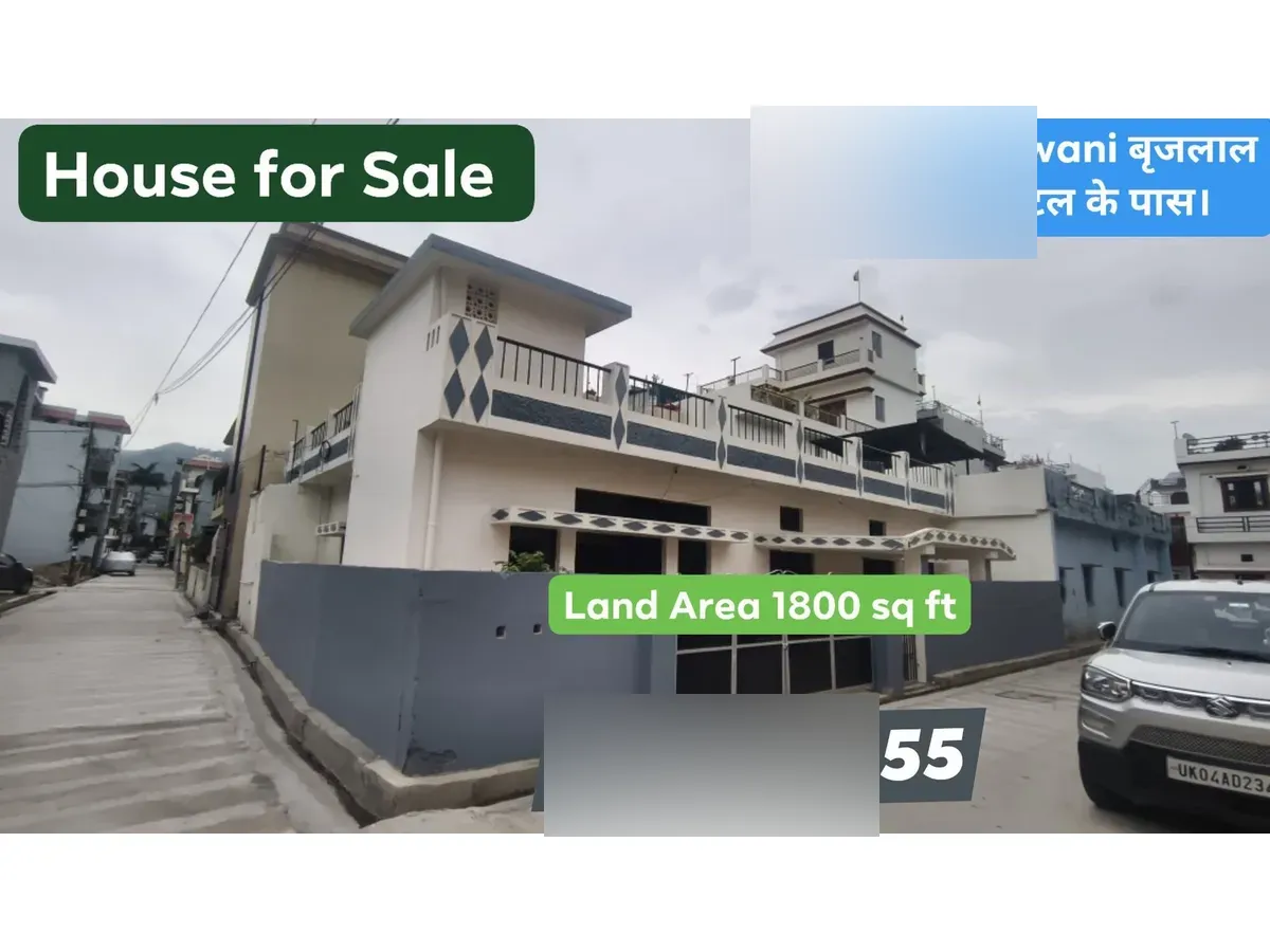 Spacious 1800 sqft House for Sale Near Brijlal Hospital Haldwani
