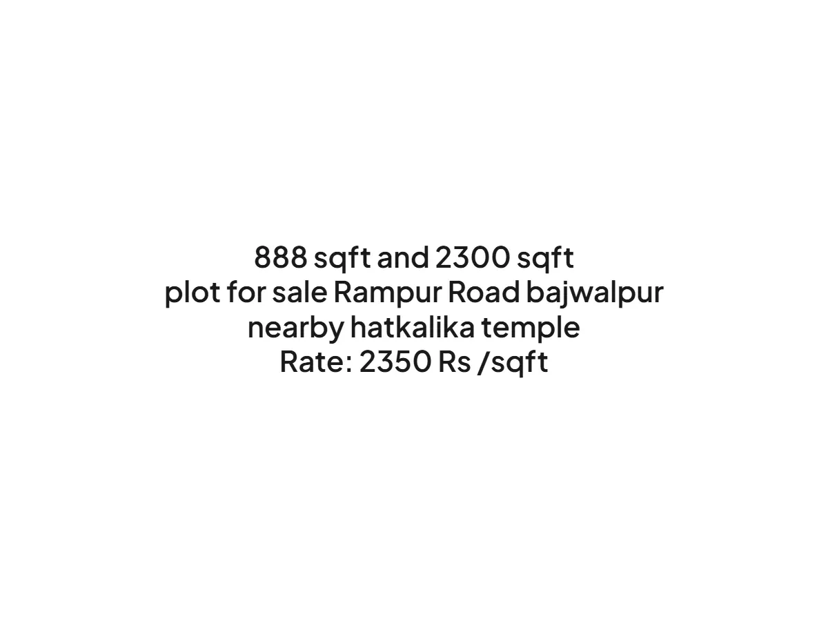 Prime 888 sqft Land for Sale on Rampur Road Haldwani