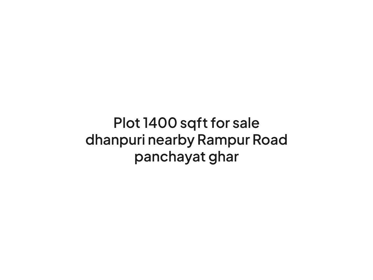 1400 sqft Residential Land for Sale in Rampur Road Haldwani