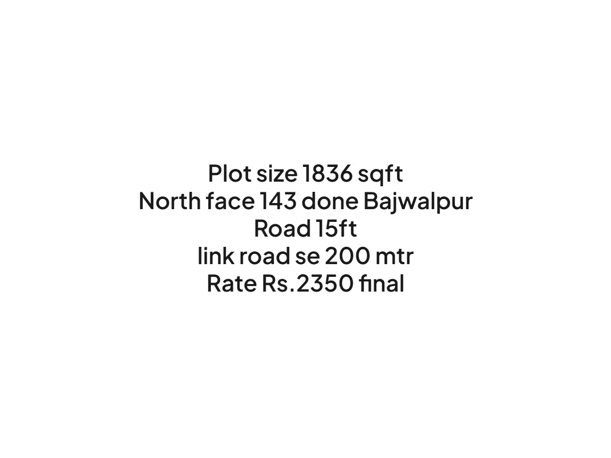 Prime North-Facing Land for Sale in Bajwalpur Haldwani