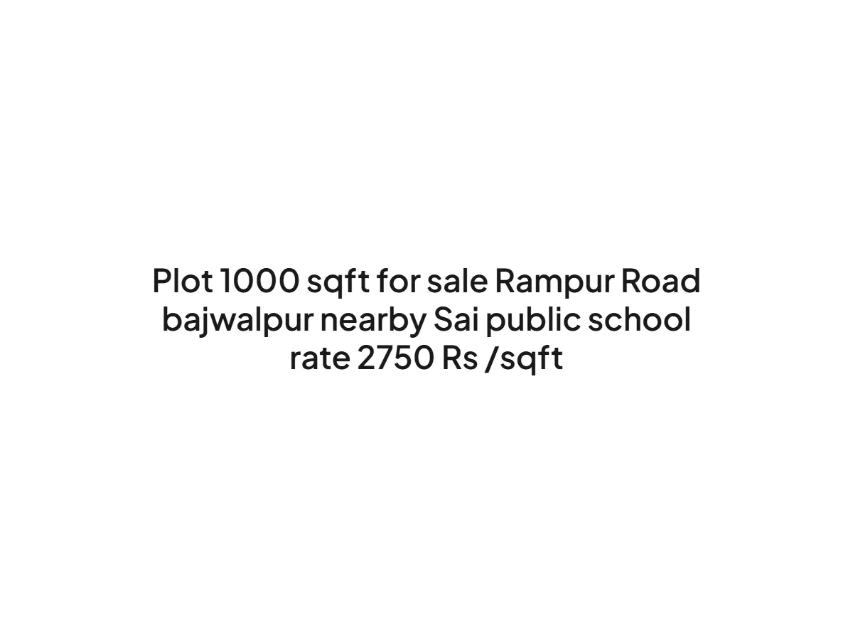 1000 sqft Land for Sale Near Sai Public School Haldwani
