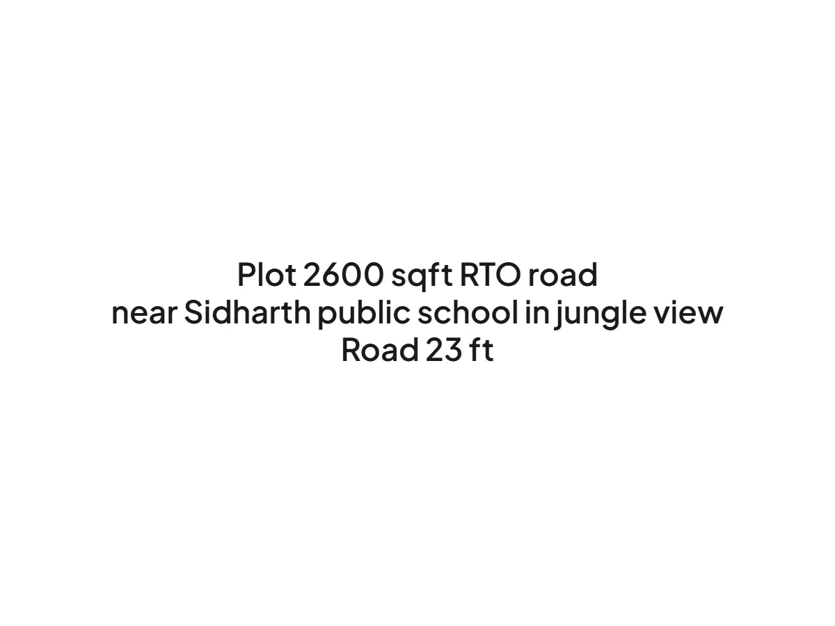 Prime 2600 sqft Land for Sale on RTO Road Haldwani