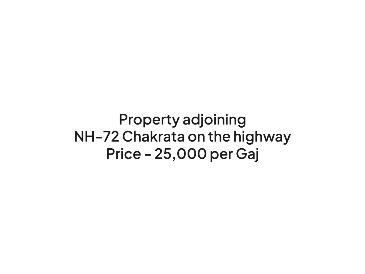 Prime Land for Sale on NH-72 Chakrata, Dehradun