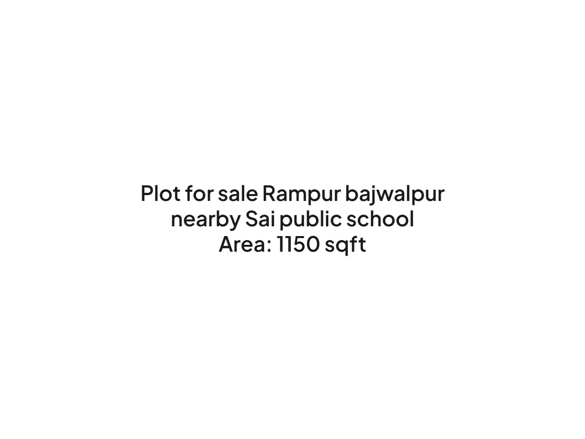 Prime 1150 sqft Land for Sale near Sai Public School, Haldwani