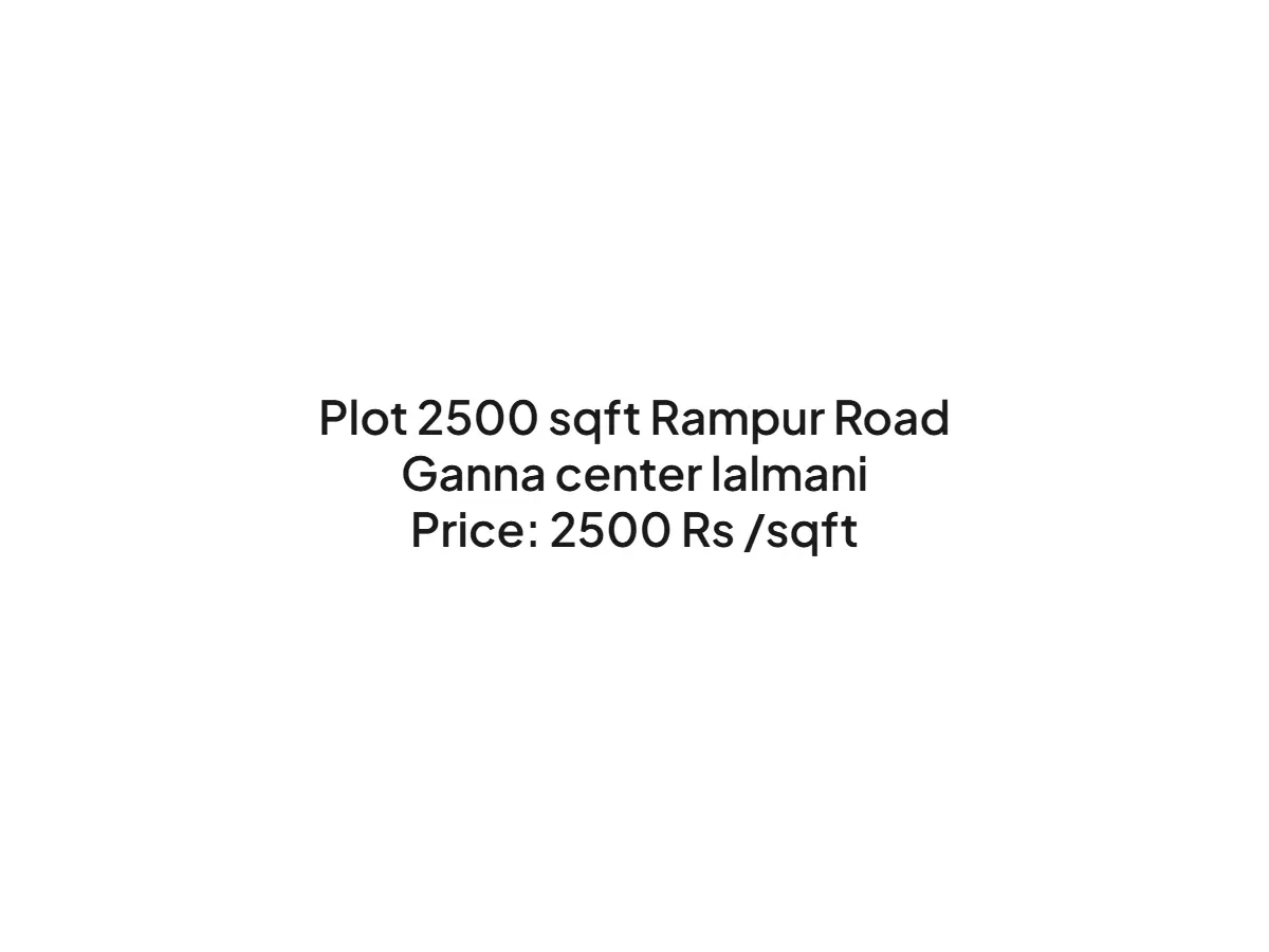 Prime 2500 sqft Land for Sale on Rampur Road Haldwani