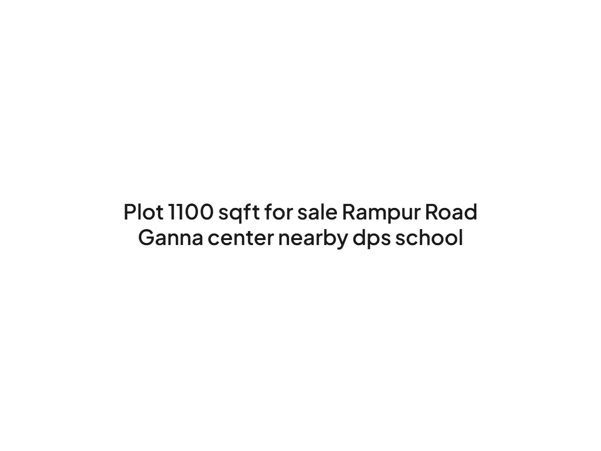 1100 sqft Residential Land for Sale on Rampur Road Haldwani
