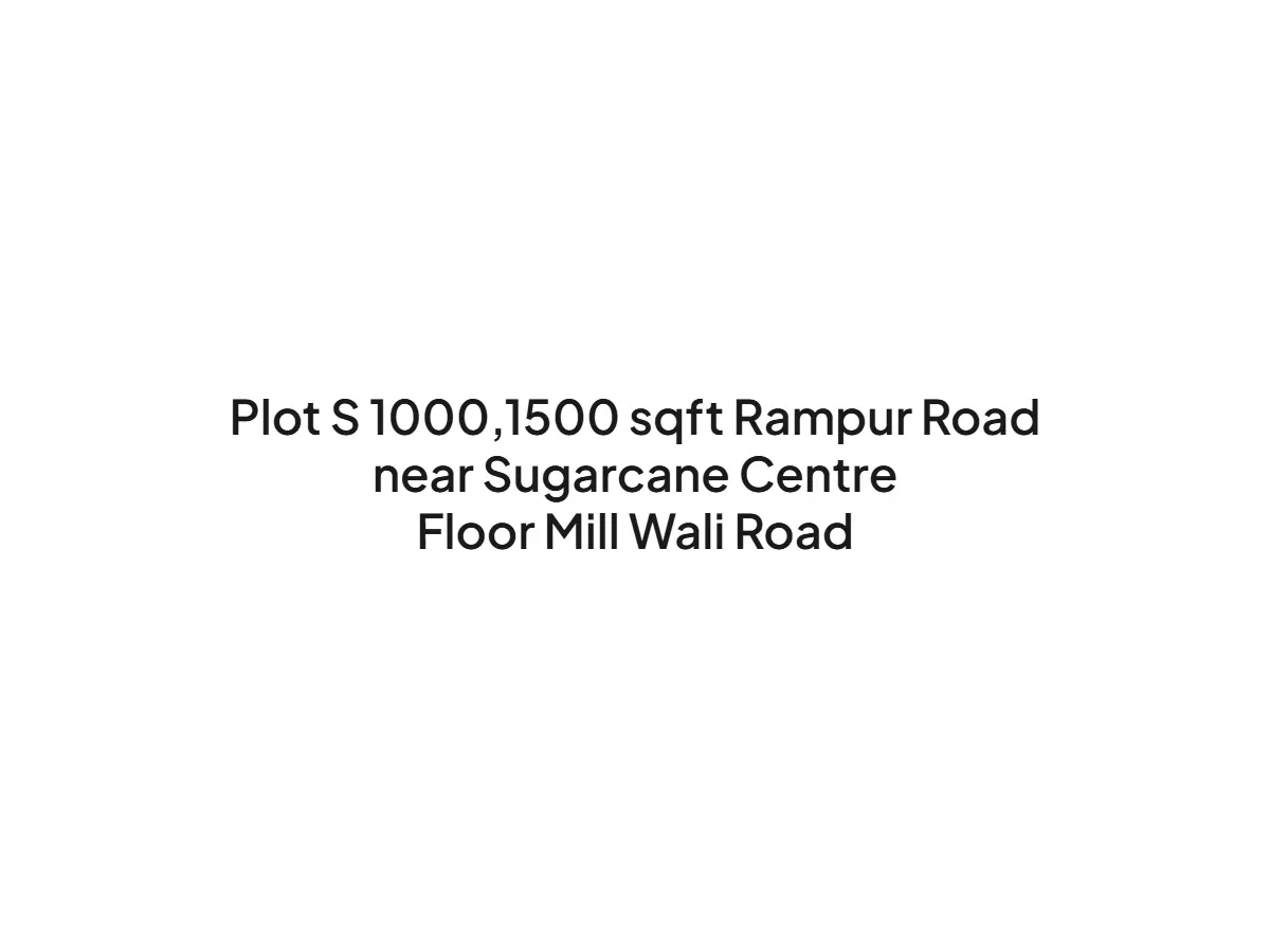 Prime 1500 sqft Residential Land for Sale on Rampur Road Haldwani