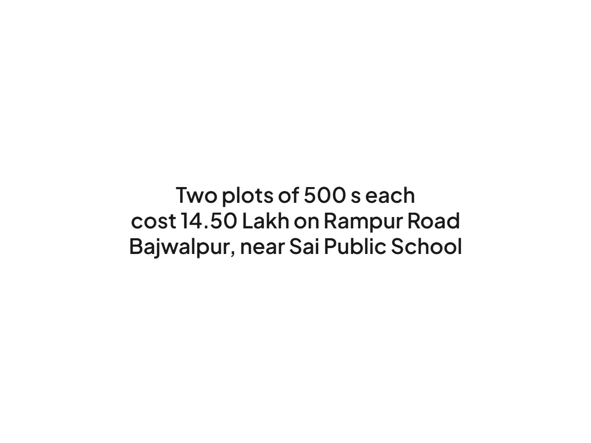 Prime 500 sqft Land for Sale Near Sai Public School Haldwani