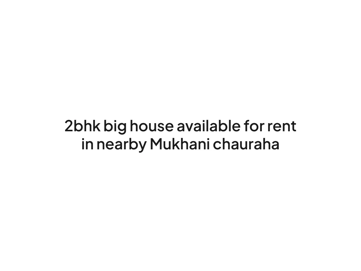 Spacious 2BHK House for Rent in Mukhani, Haldwani
