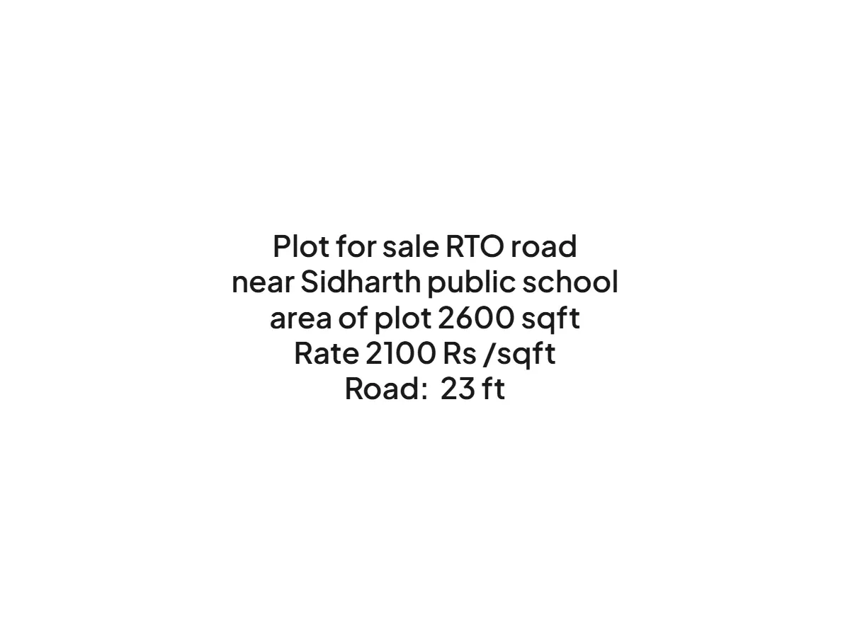 Prime 2600 sqft Land for Sale on RTO Road Haldwani