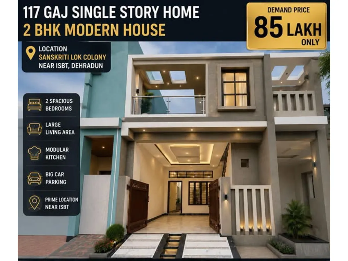 2 BHK Independent House for Sale Near ISBT Dehradun
