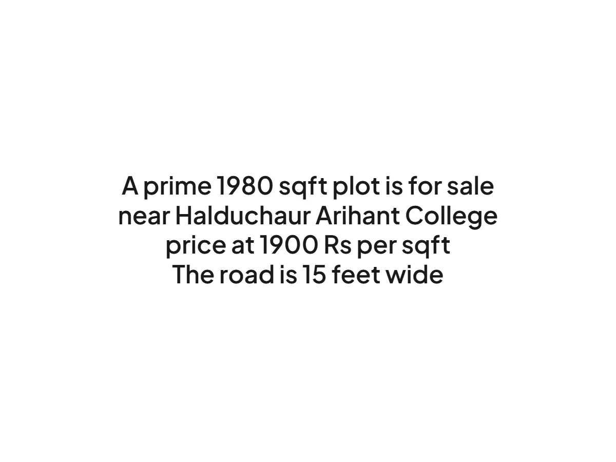 Prime 1980 sqft Land for Sale Near Arihant College Haldwani
