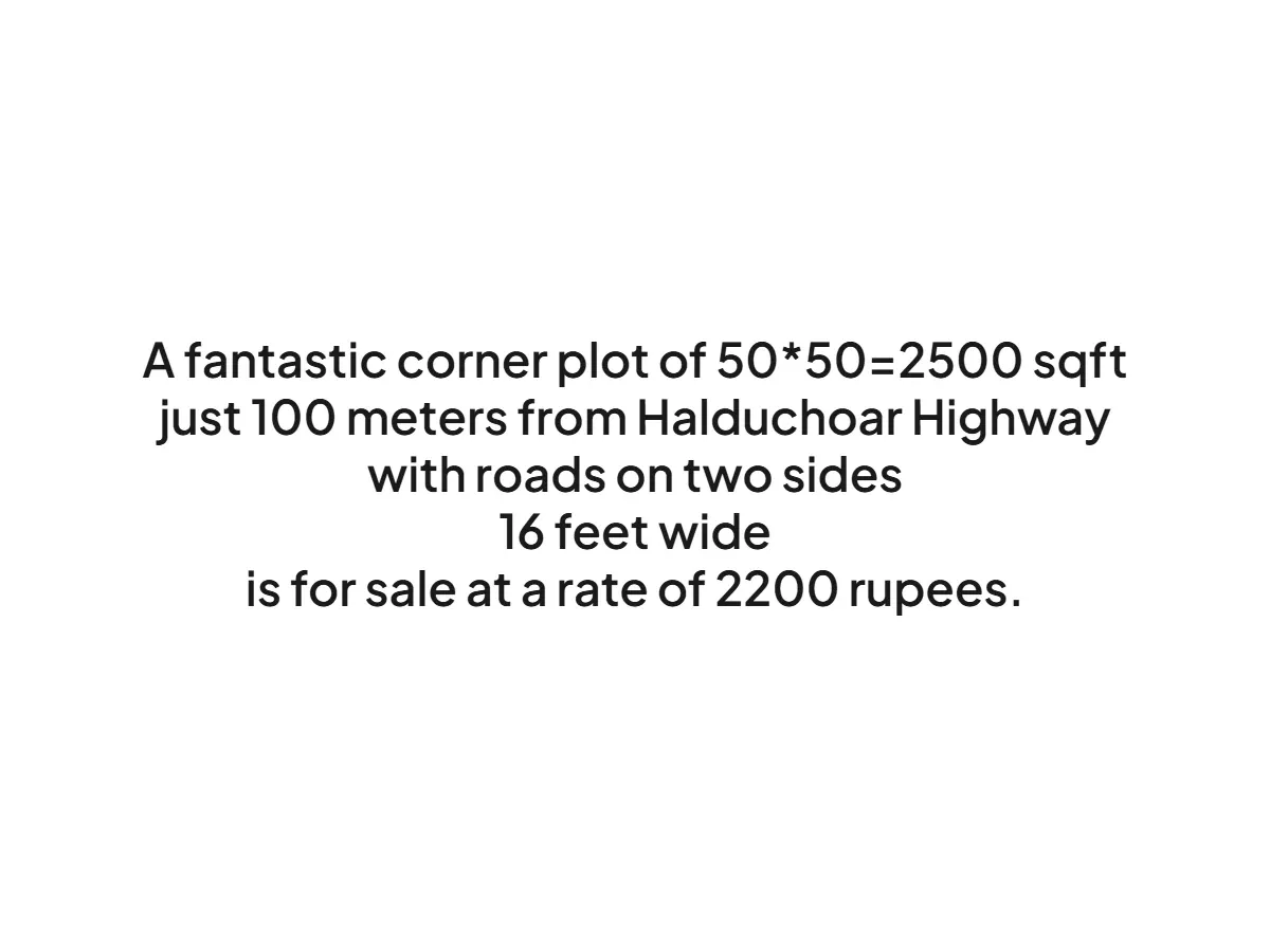 Prime 2500 sqft Land for Sale in Halduchaur, Haldwani