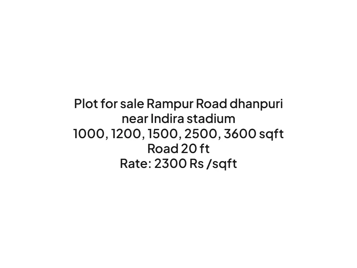 Prime Land for Sale on Rampur Road, Haldwani