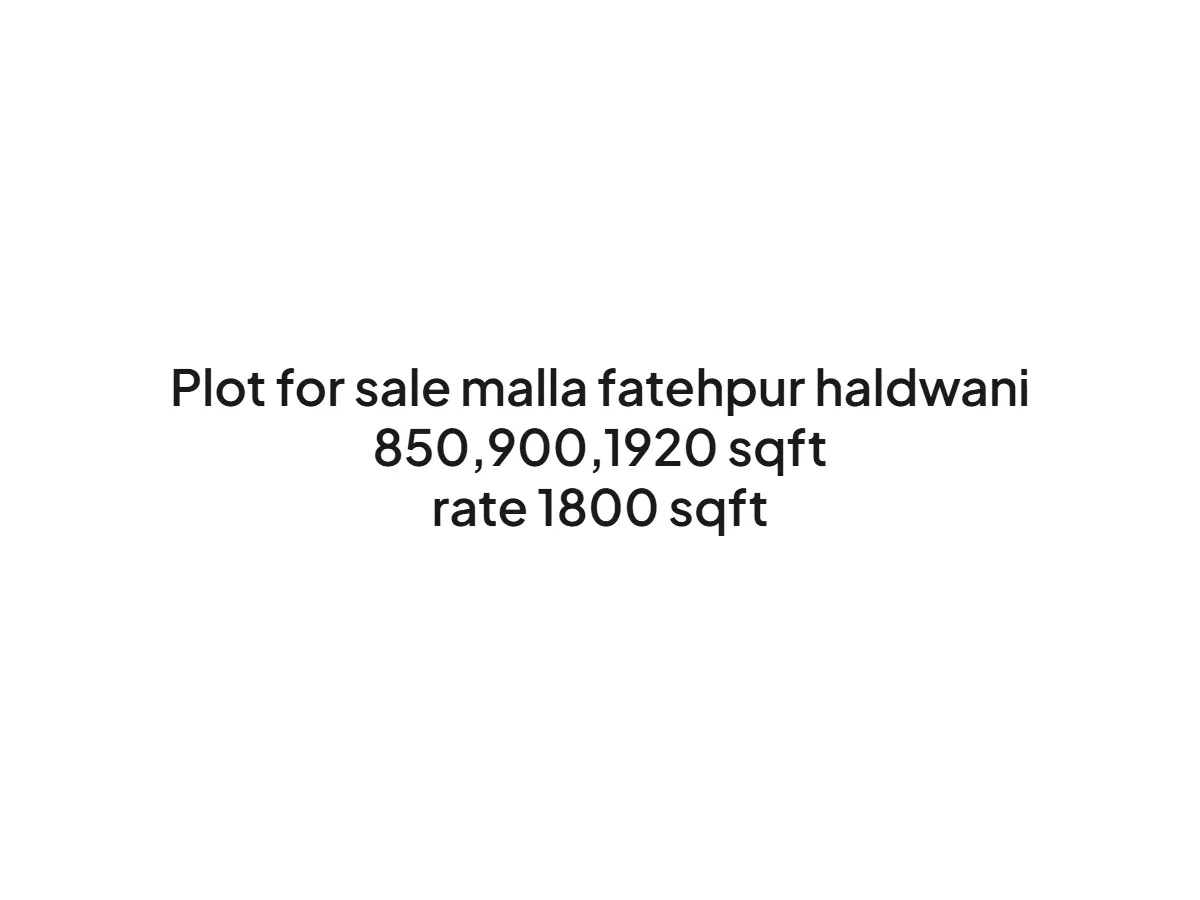 Prime 1920 sqft Land for Sale in Malla Fatehpur Haldwani