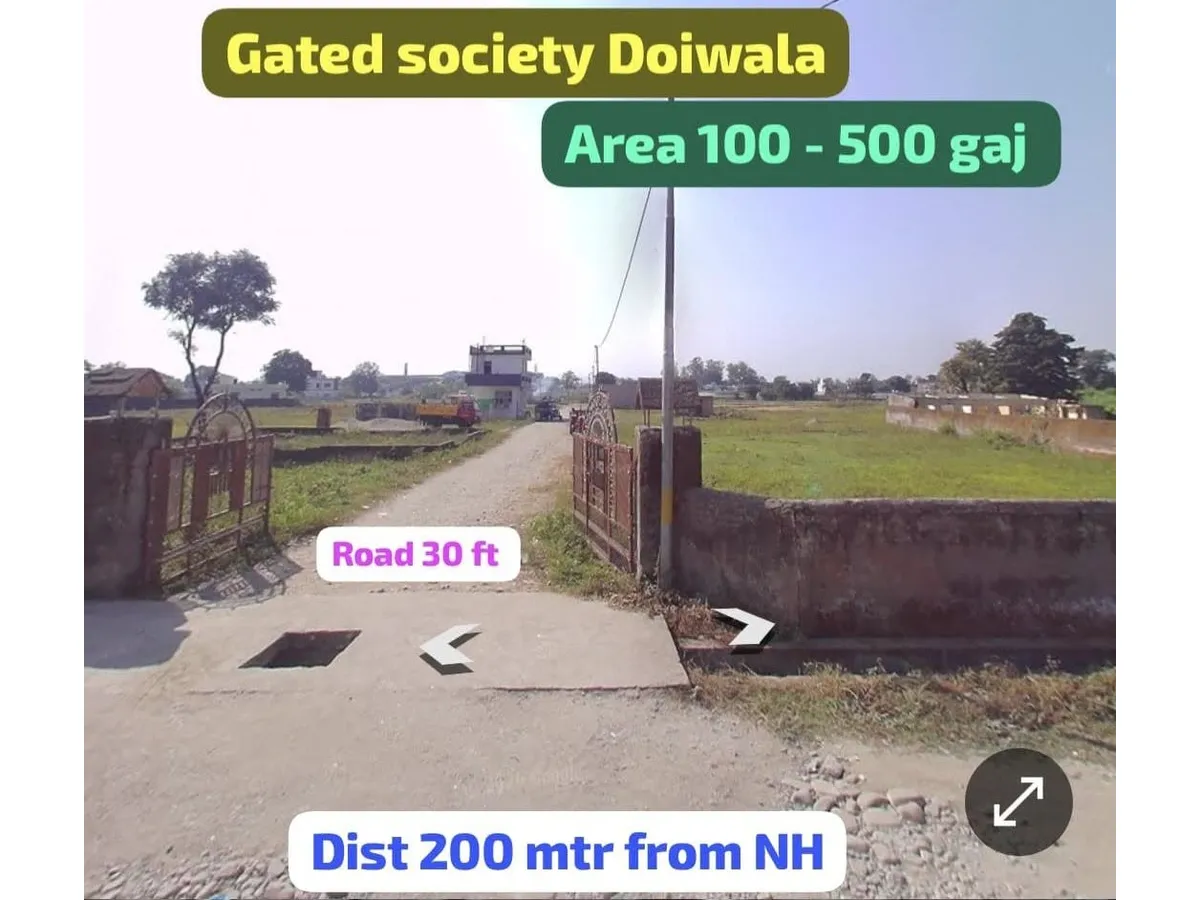 Prime 100 Gaj Land for Sale in Gated Society Doiwala Dehradun