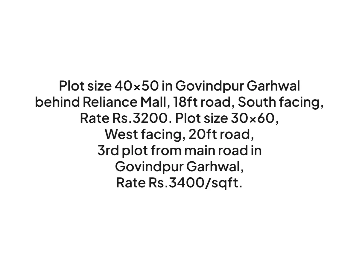 Prime 40x50 Land for Sale in Govindpur Garhwal Haldwani