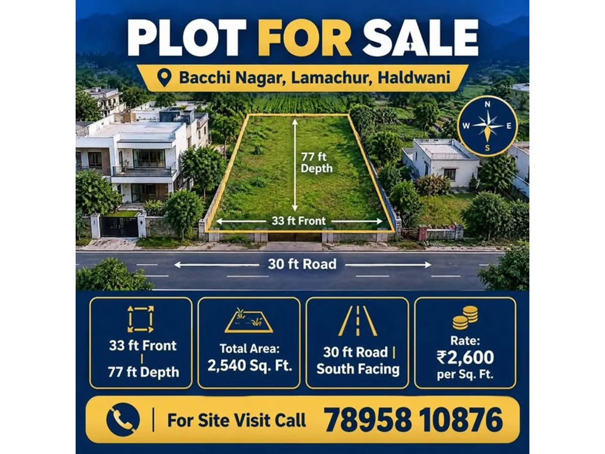 Prime South-Facing Plot for Sale in Bacchi Nagar Haldwani