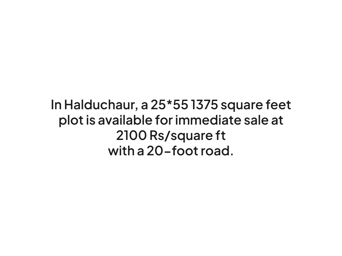 Prime 1375 sqft Land for Sale in Halduchaur Haldwani