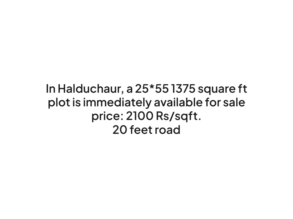 Prime 25x55 Land Plot for Sale in Halduchaur Haldwani