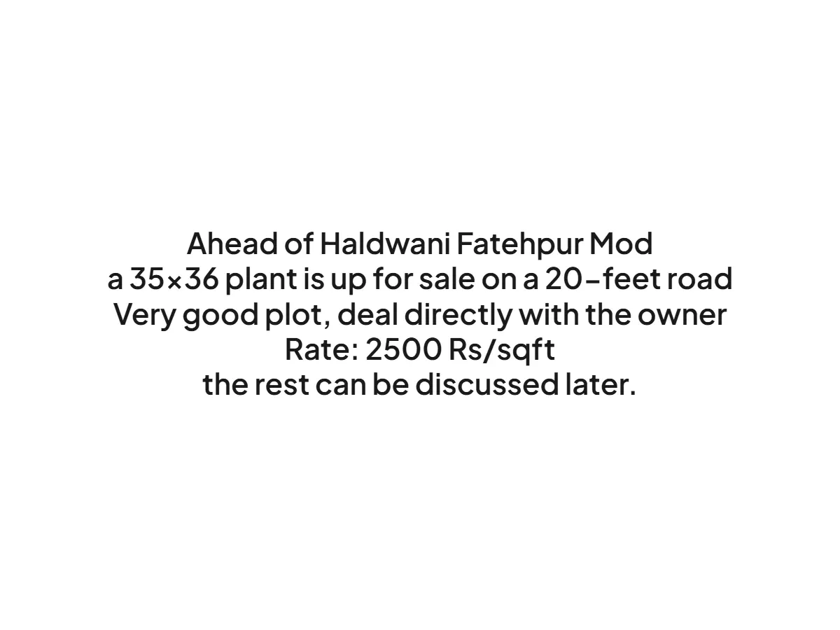 Prime 1260 sqft Land for Sale in Haldwani Fatehpur