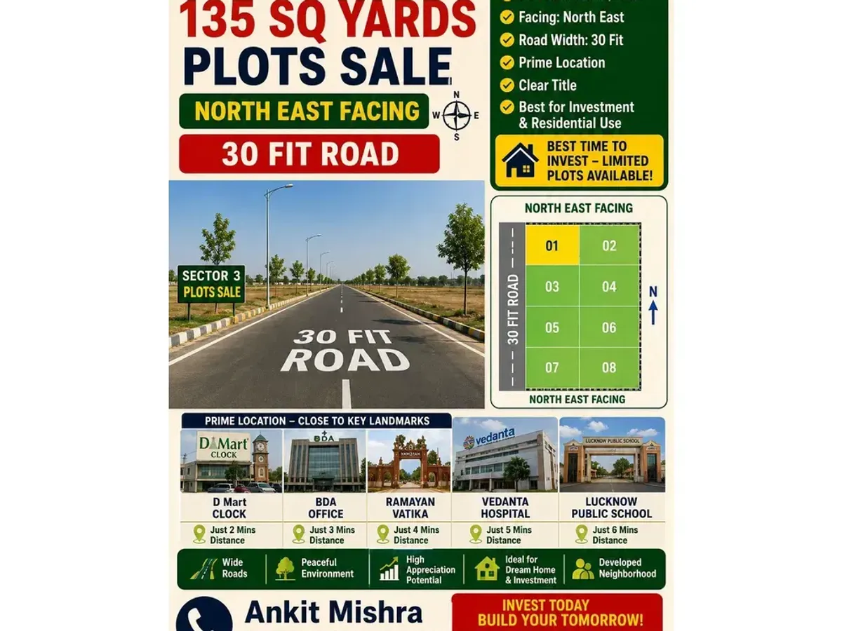 Prime 135 Sq Yard Land for Sale in Sector 3 Bareilly
