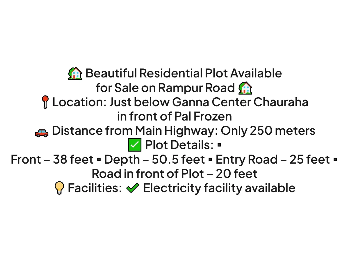 Residential Land for Sale in Ganna Center Haldwani