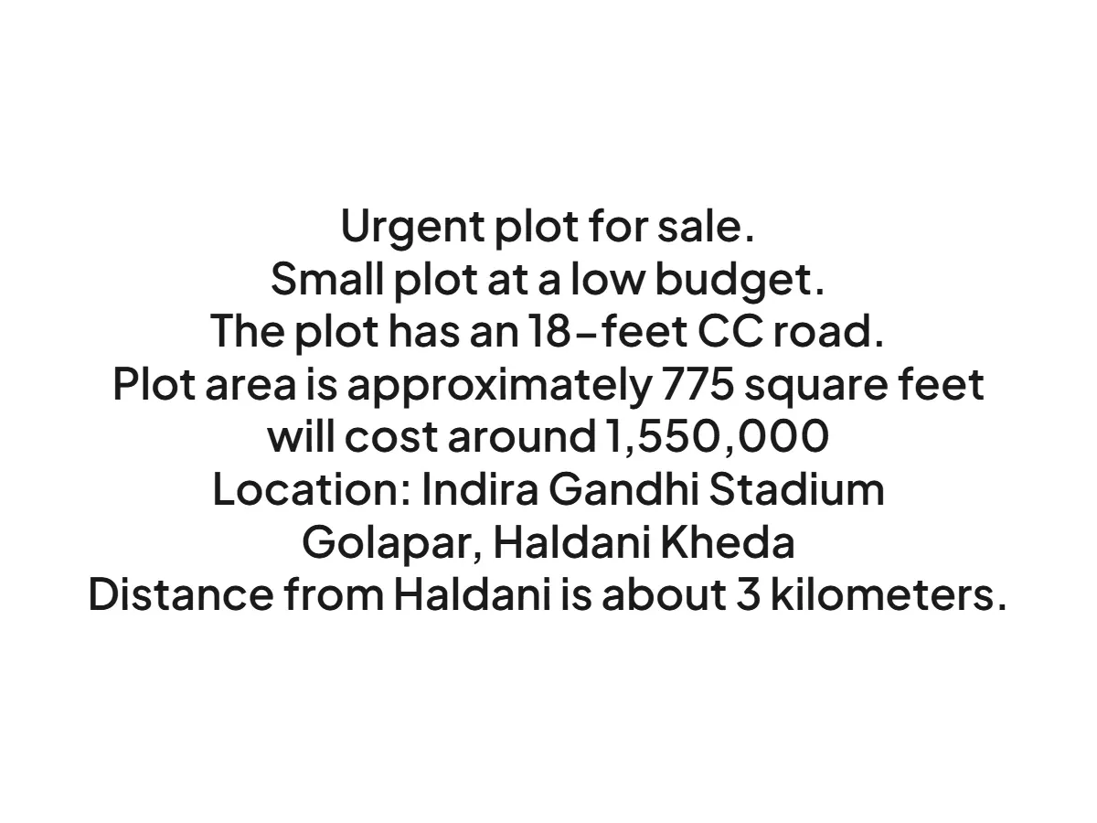 Urgent Sale: Affordable 775 sqft Land in Gaulapaar Haldwani