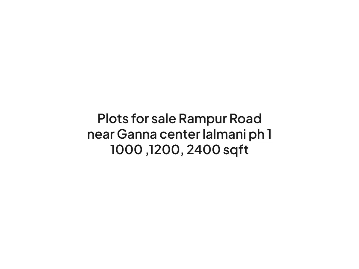 Prime Land Plots for Sale on Rampur Road Haldwani