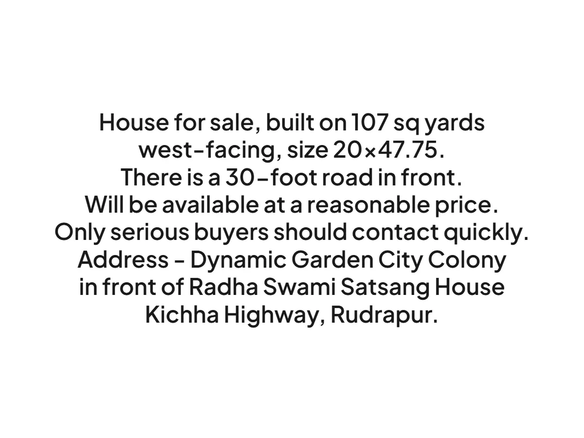 West-Facing House for Sale in Dynamic Garden City Rudrapur