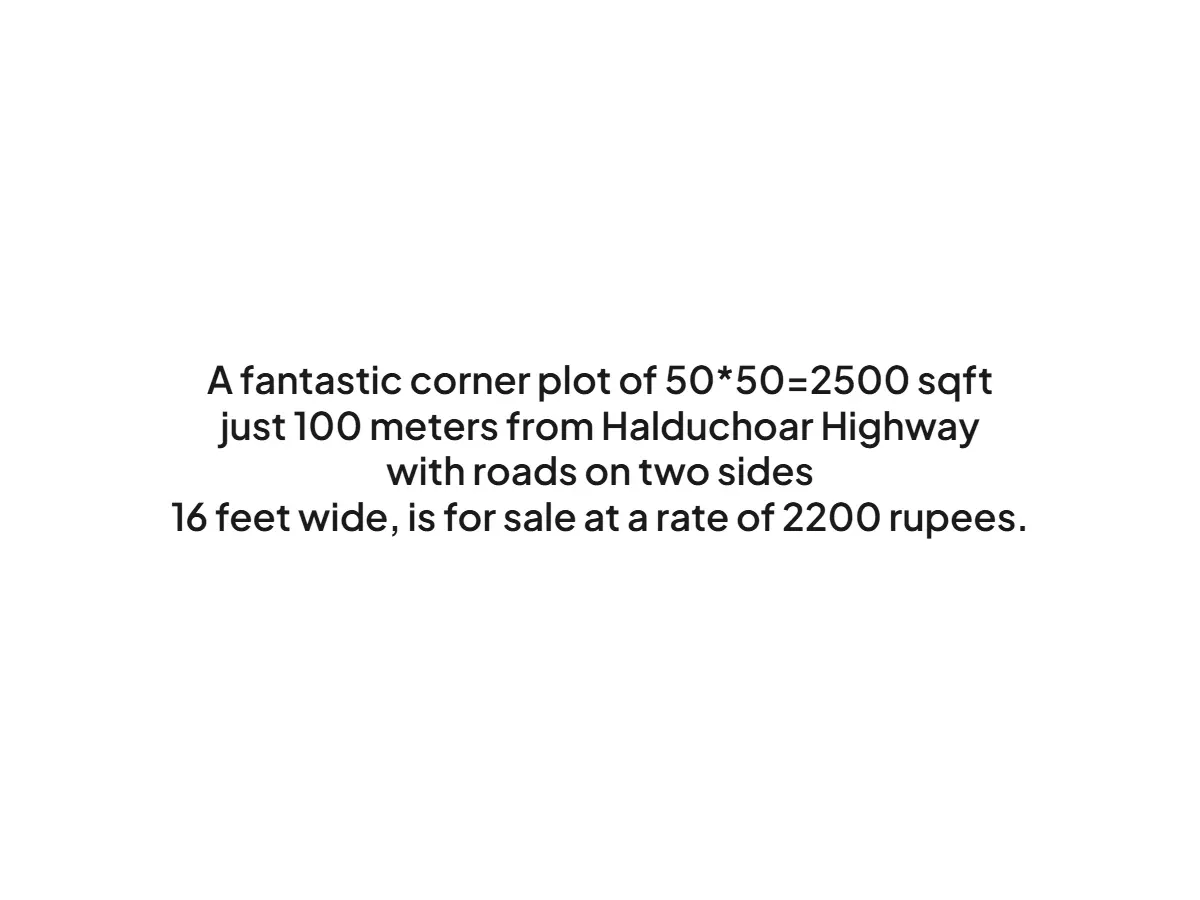 Prime Corner Land for Sale in Halduchaur, Haldwani