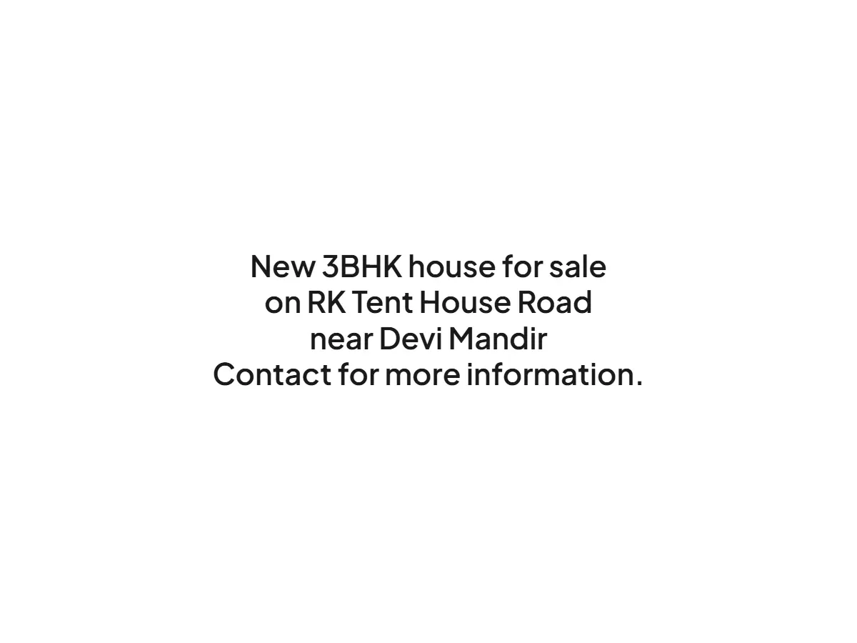 New 3BHK House for Sale on RK Tent House Road Haldwani