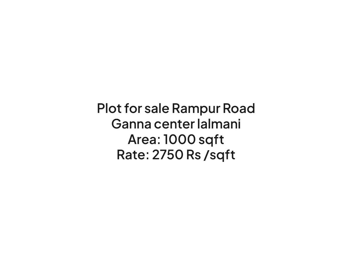 Prime 1000 sqft Land for Sale on Rampur Road Haldwani