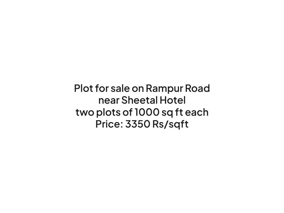 Prime Land for Sale on Rampur Road Haldwani