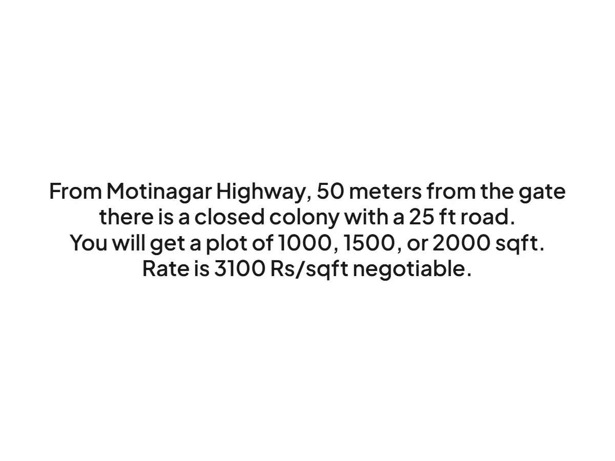 Prime 1000 sqft Land for Sale Near Motinagar Highway Haldwani