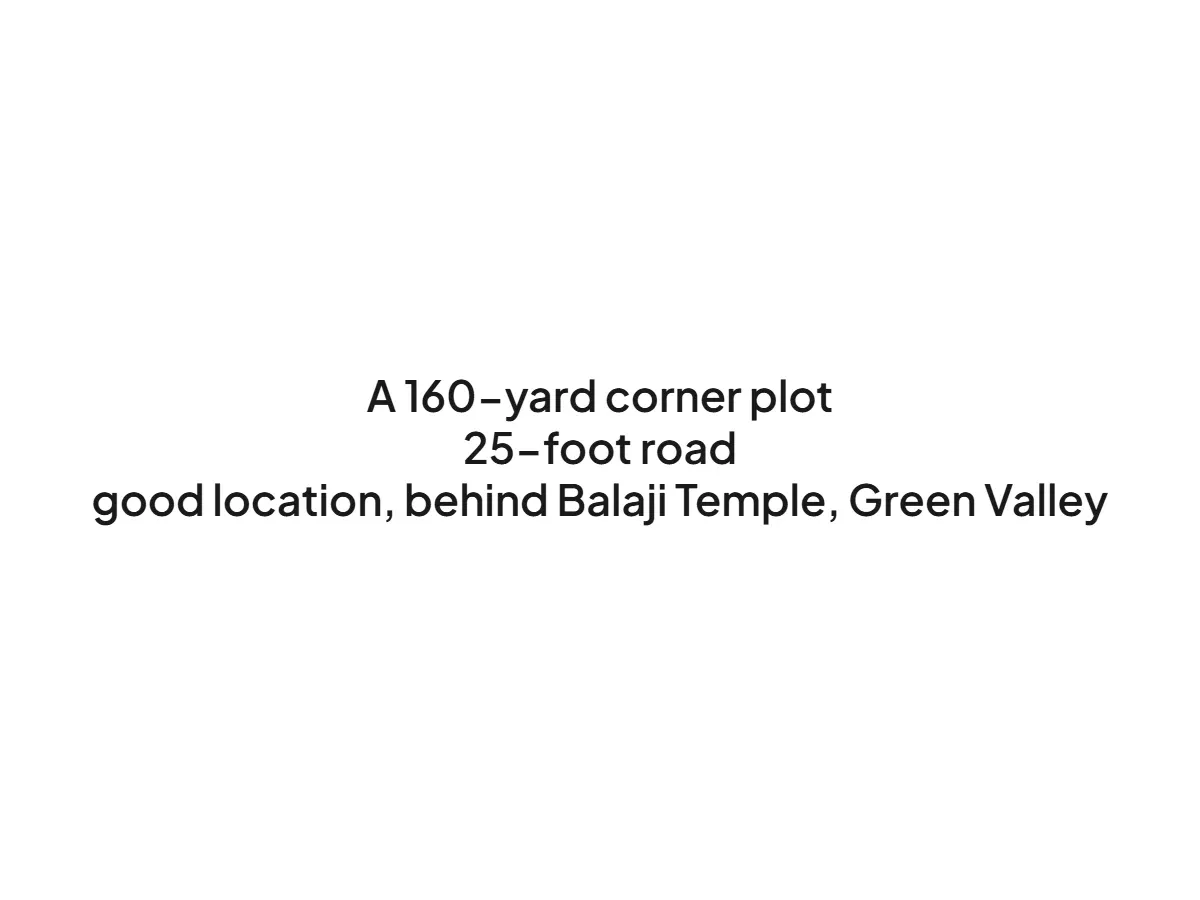 Corner Plot for Sale in Green Valley Bareilly 160 Gaj