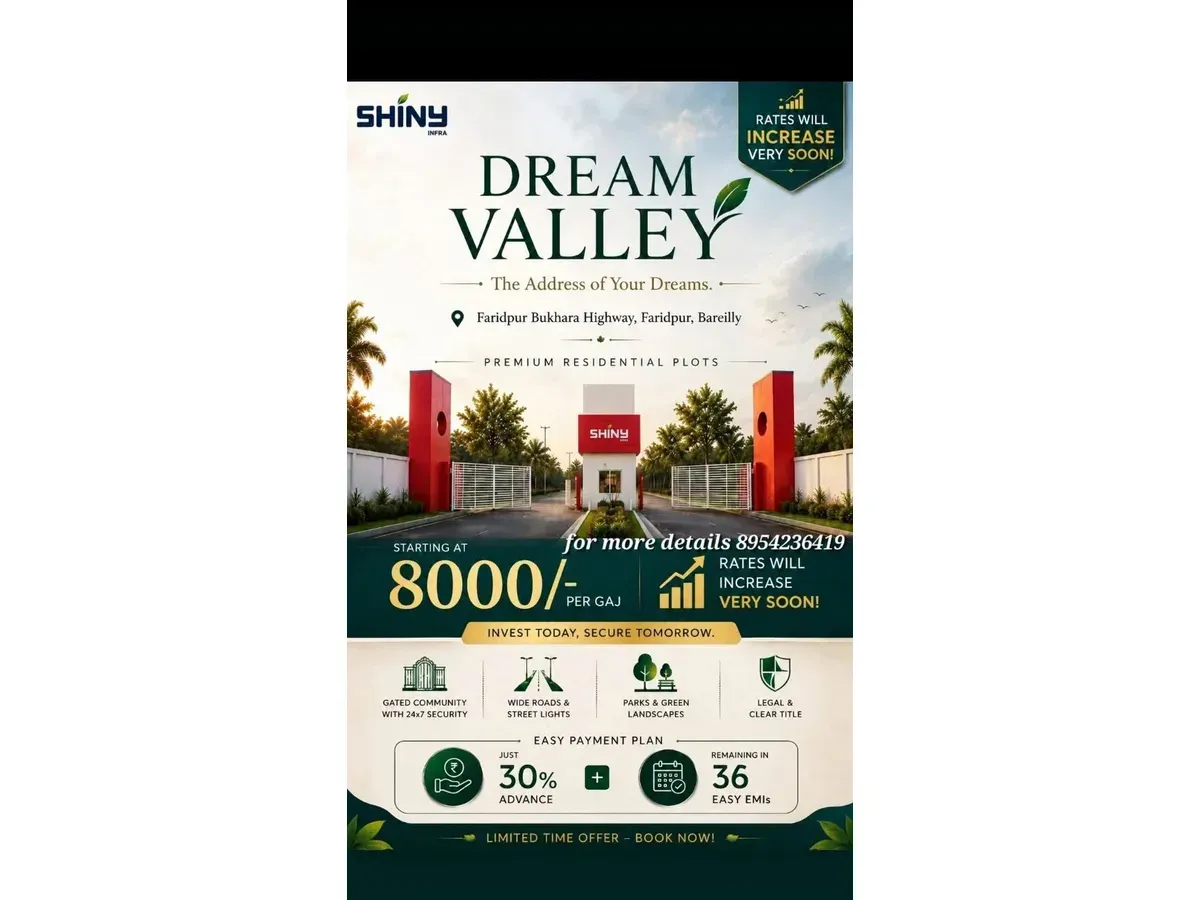 Premium Residential Land for Sale on Faridpur Bukhara Highway Bareilly