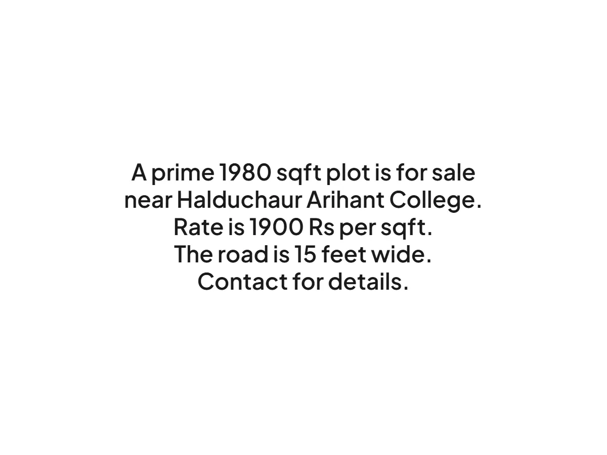 Prime 1980 sqft Land for Sale Near Arihant College Haldwani