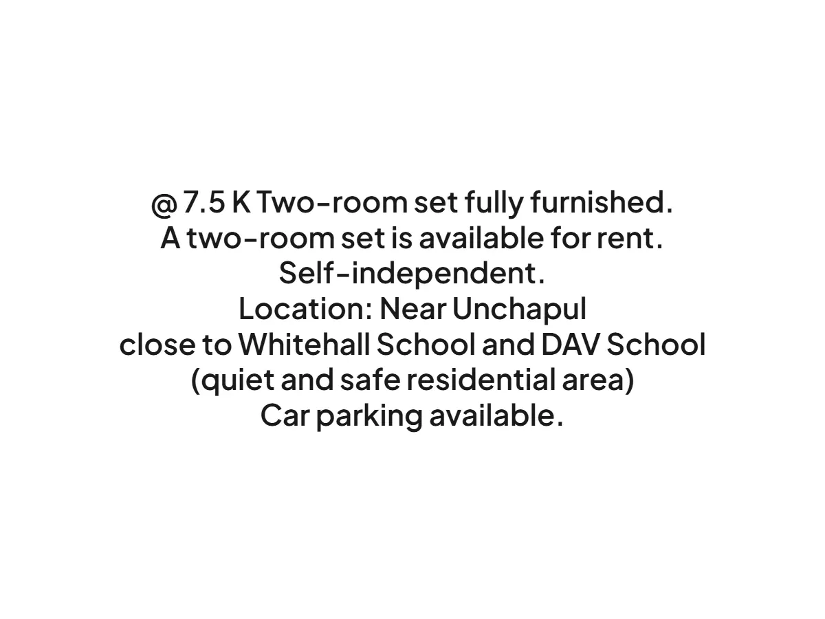 Fully Furnished Two-Room House for Rent in Unchapul Haldwani